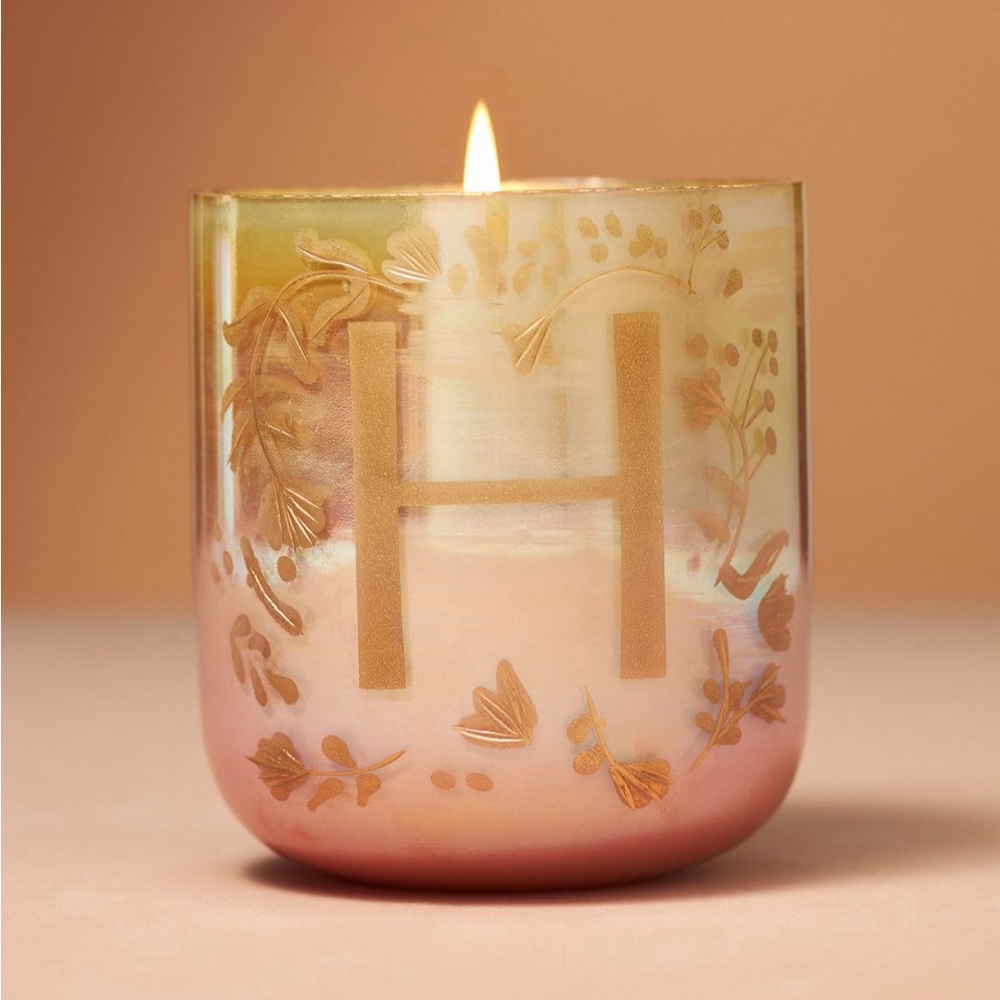 Ombré Floral Night Gardenia Glass Candle